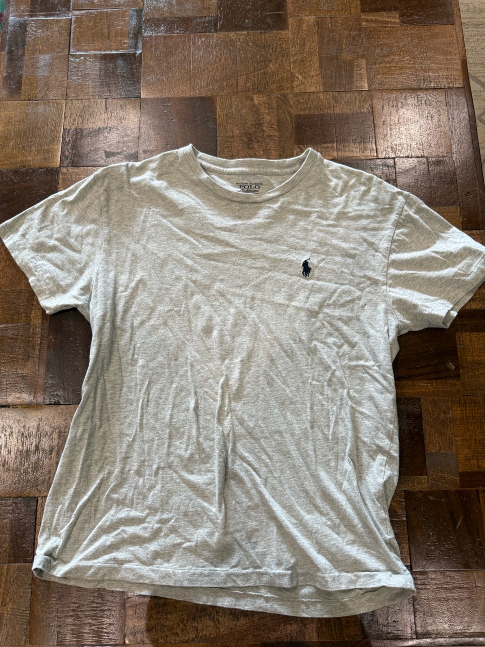 Polo by Ralph Lauren Light Gray Crew Neck Tee with Navy Pony